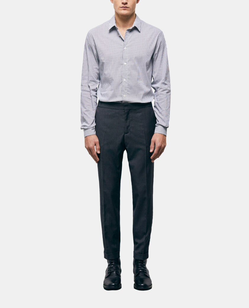 The Kooples MEN GREY gray wool pants