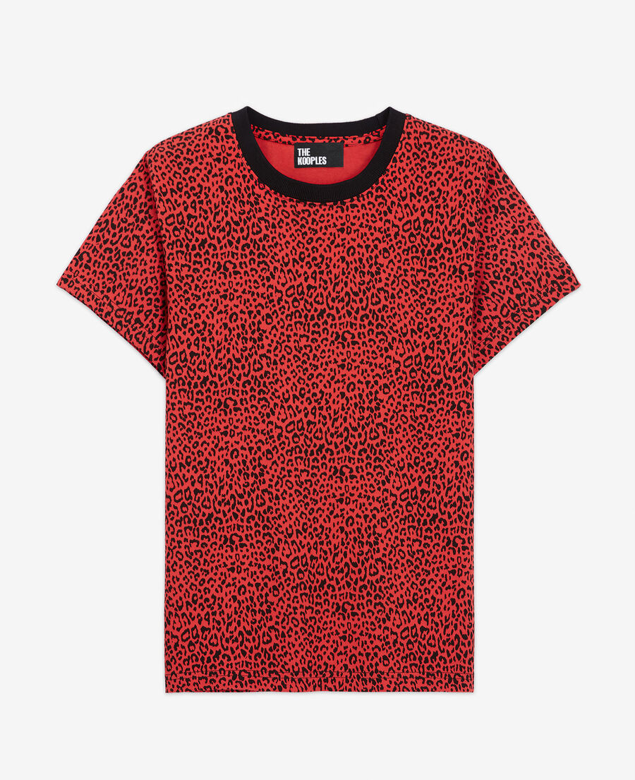 camiseta leopardo roja