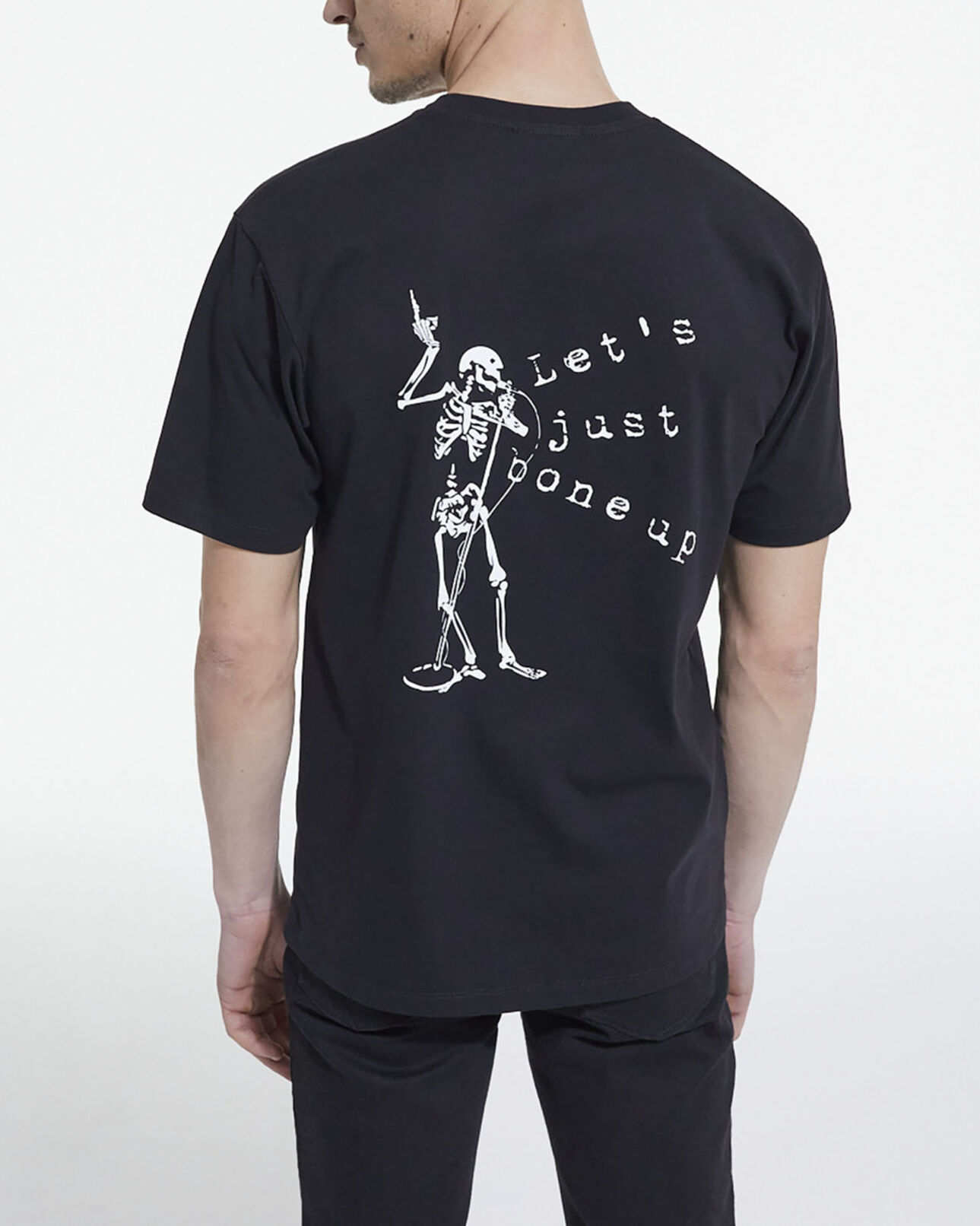 The Kooples MEN BLACK black screen print t-shirt