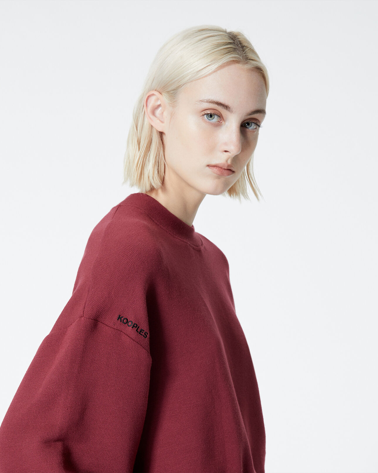The Kooples FEMME BORDEAUX sweat bordeaux brodé kooplesxsport