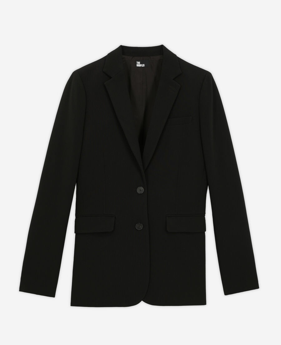 black crêpe suit jacket