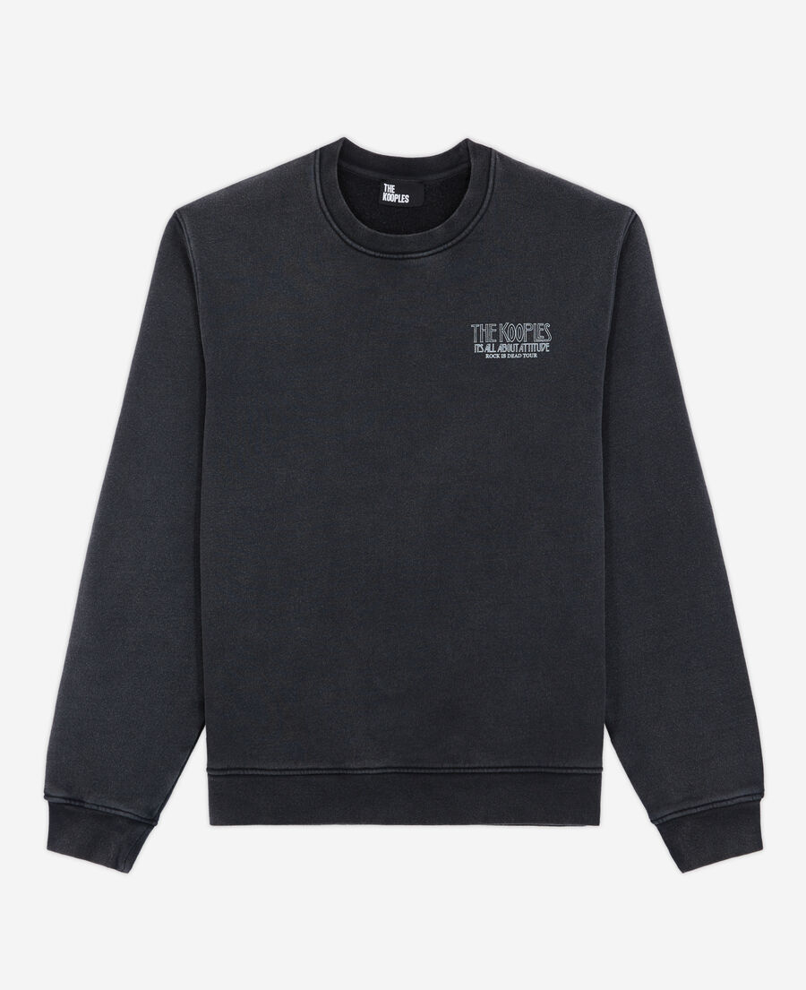 black printed sweatshirt