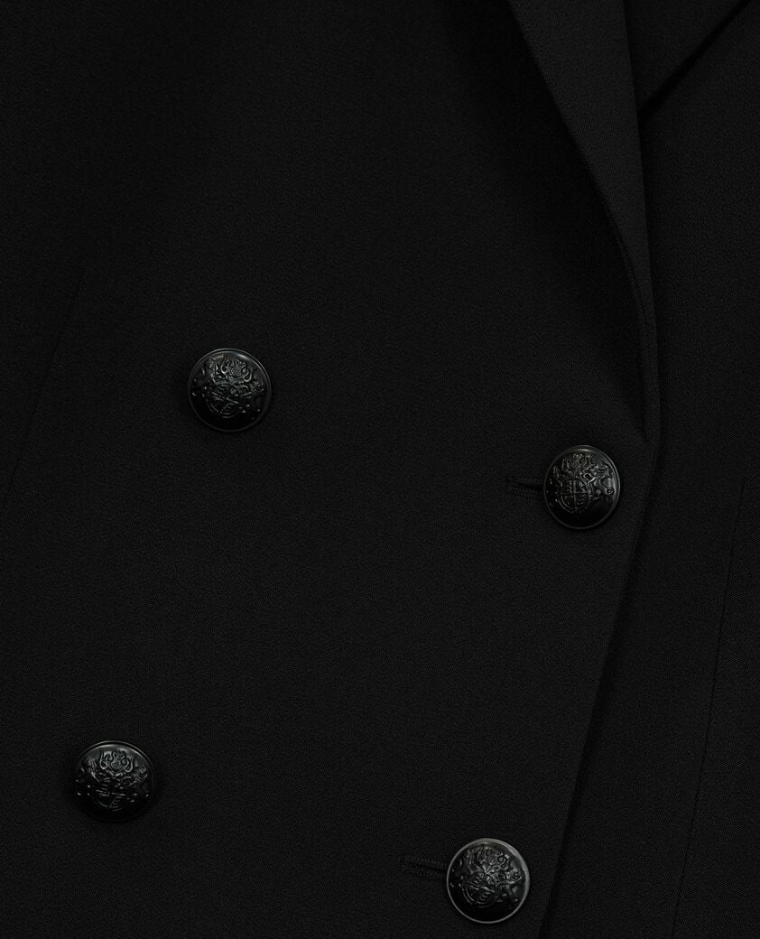 The Kooples FEMME BLACK robe tailleur courte noire