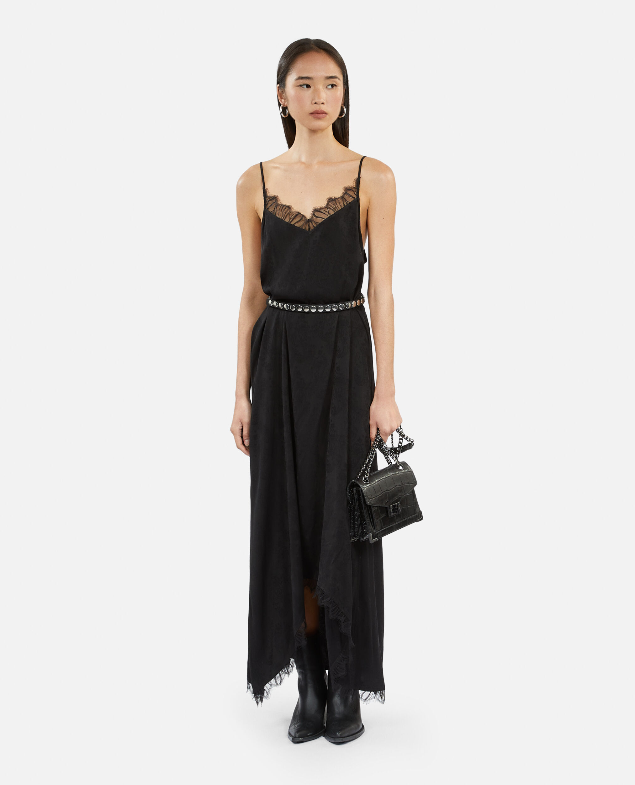 Black floral slip dress cheap