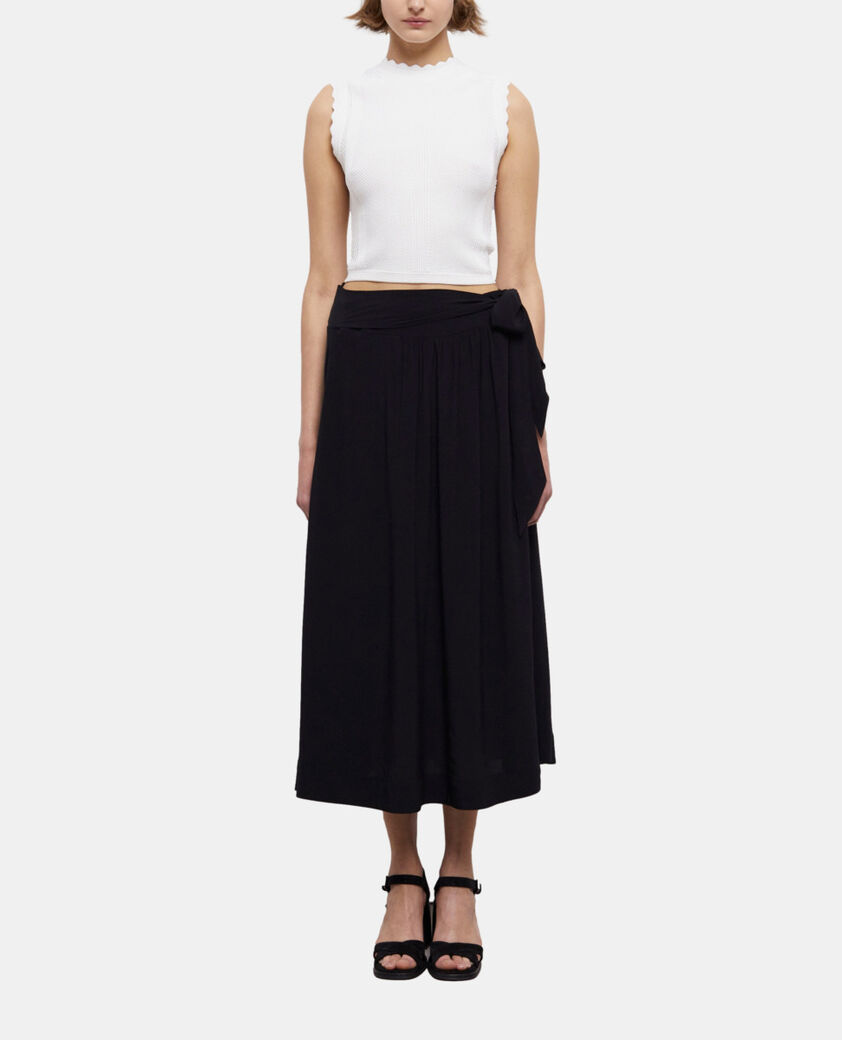 The Kooples WOMEN BLACK long black skirt