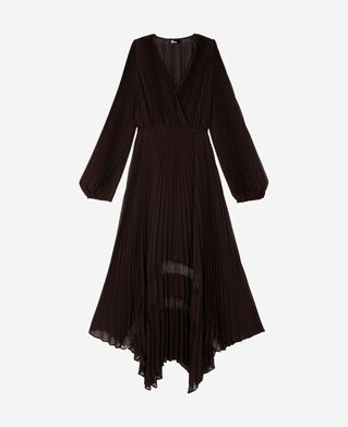 The Kooples F CAFE brown pleated maxi dress