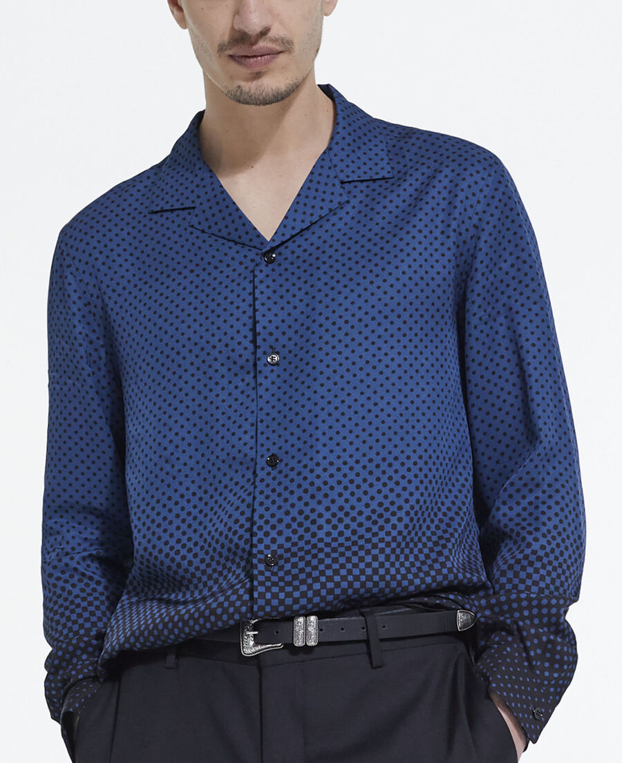 printed hawaiian collar shirt