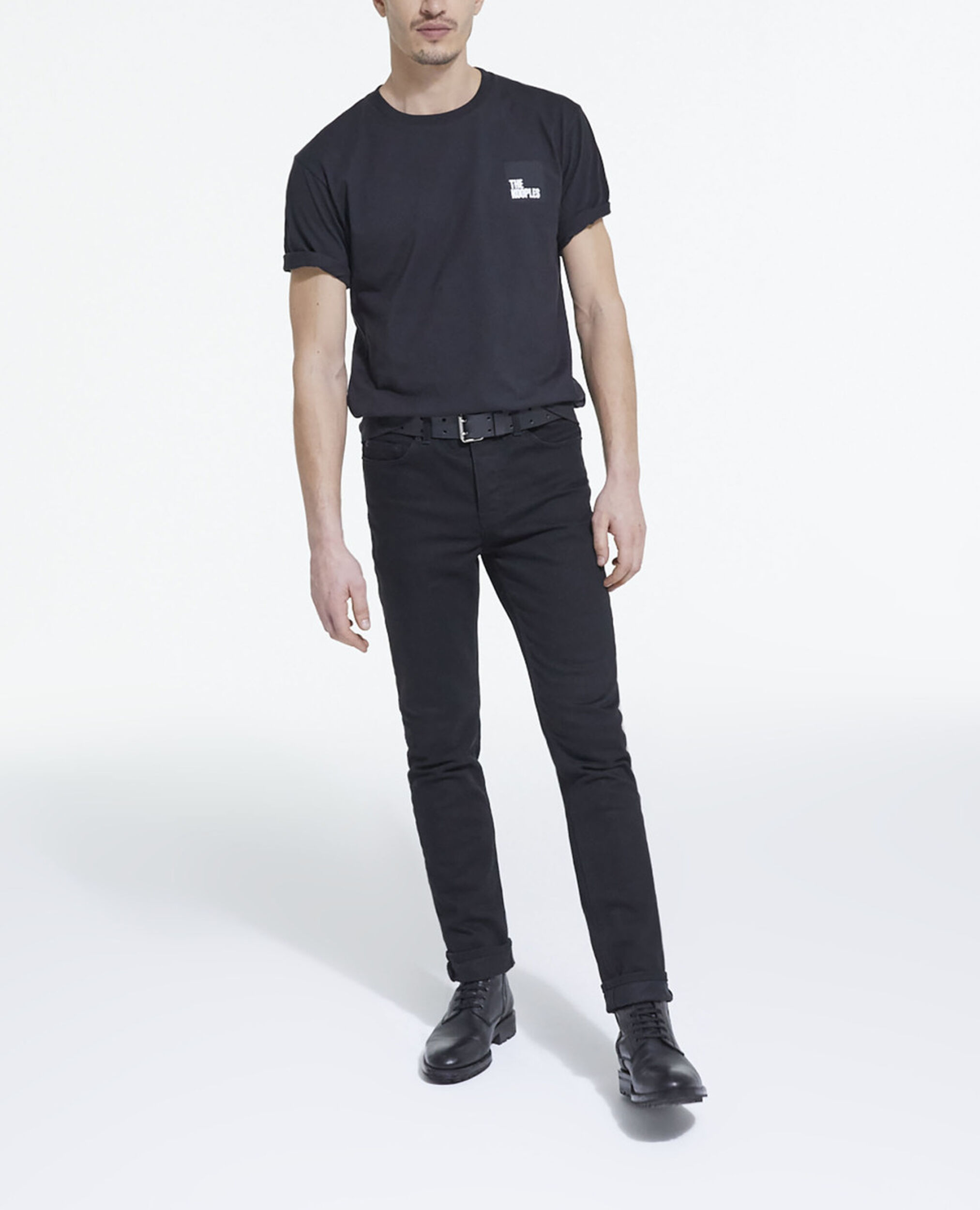 Black T-shirt, BLACK, hi-res image number null