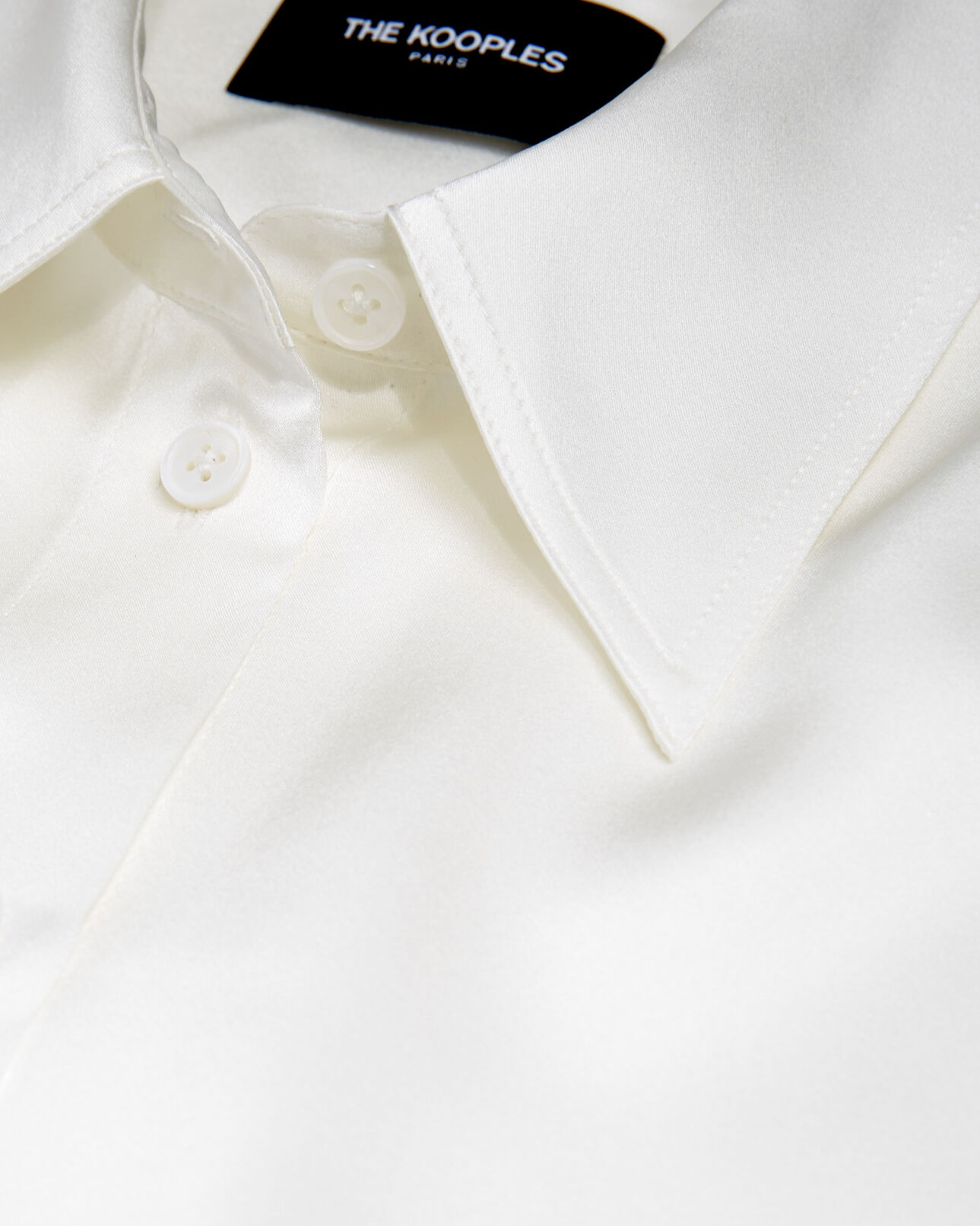The Kooples WOMEN WHITE loose white shirt with large cuffs