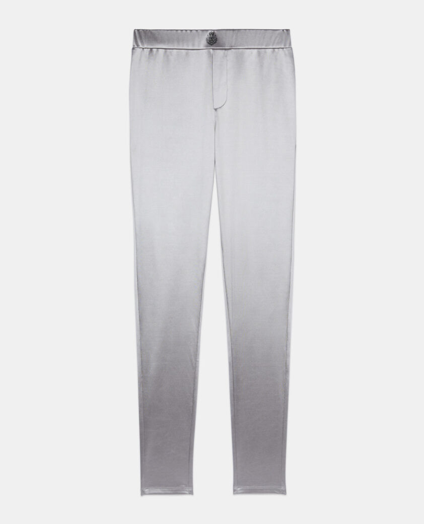 The Kooples MUJER SILVER legging satinado plateado
