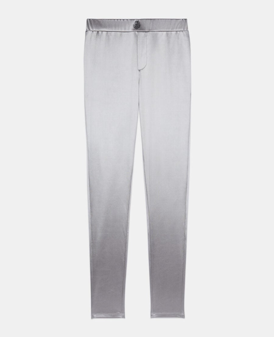 The Kooples DAMEN SILVER silberne leggings aus satin