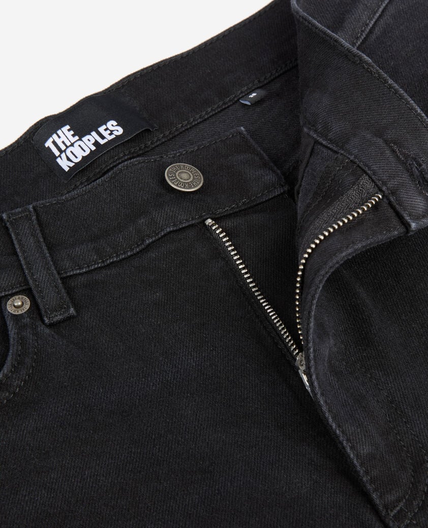 The Kooples F BLACK WASHED black slim jeans