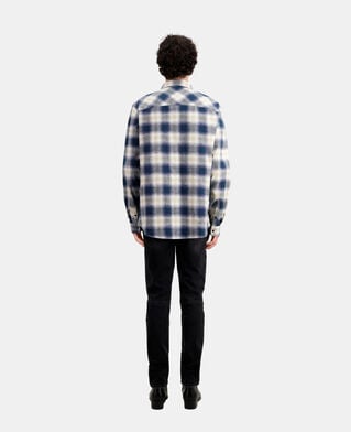 The Kooples HOMME GREEN / NAVY / WHITE surchemise à carreaux bleus et verts