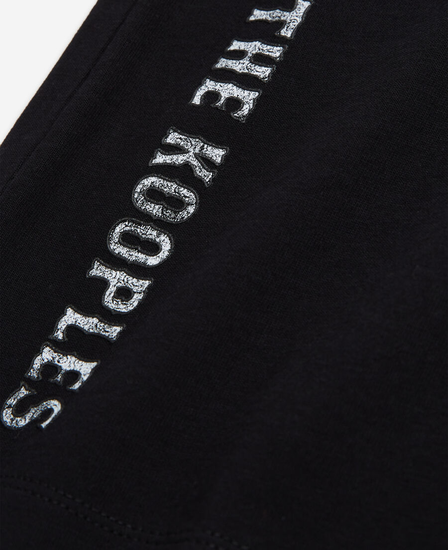black screen print t-shirt