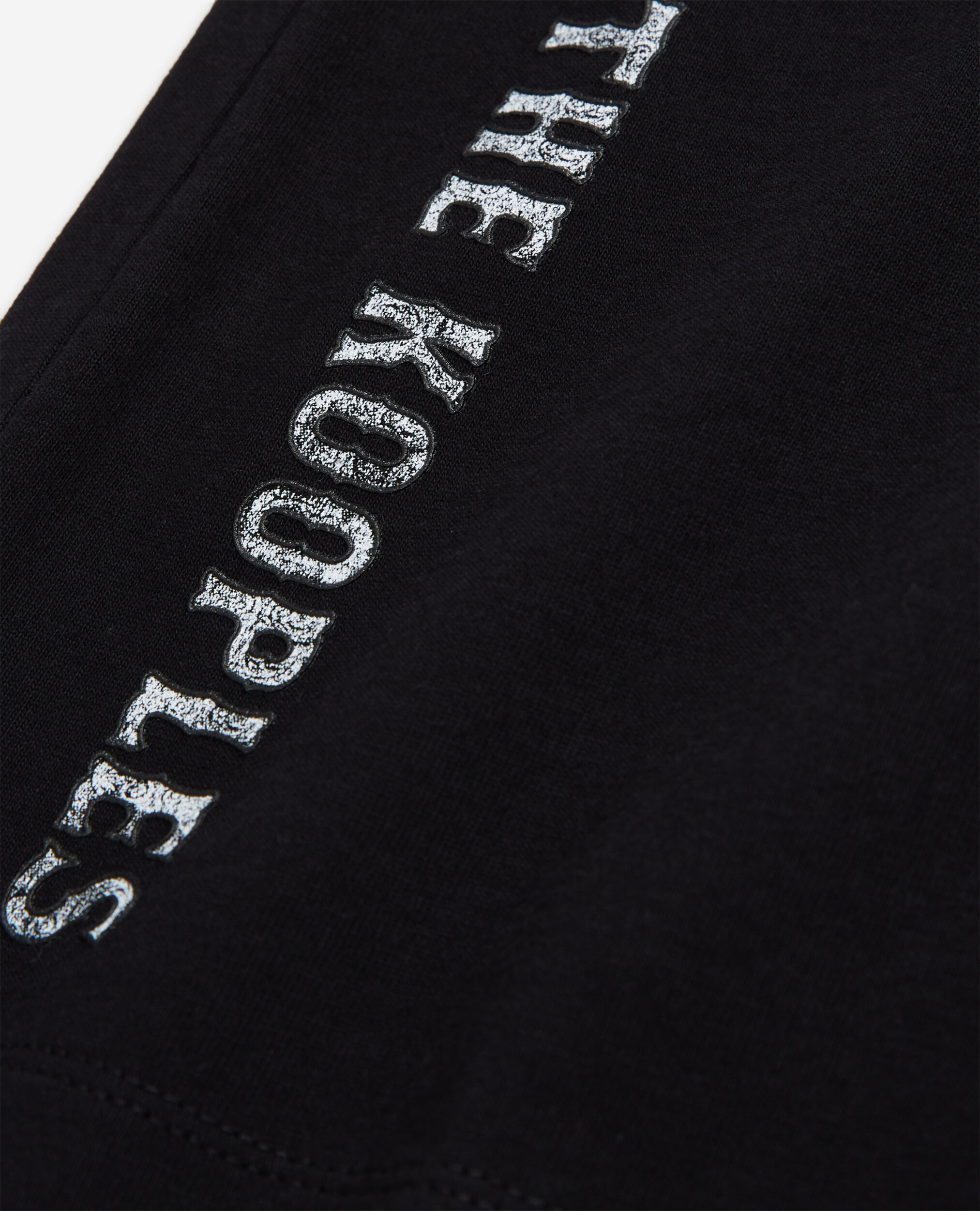 Black screen print T-shirt, BLACK, hi-res image number null