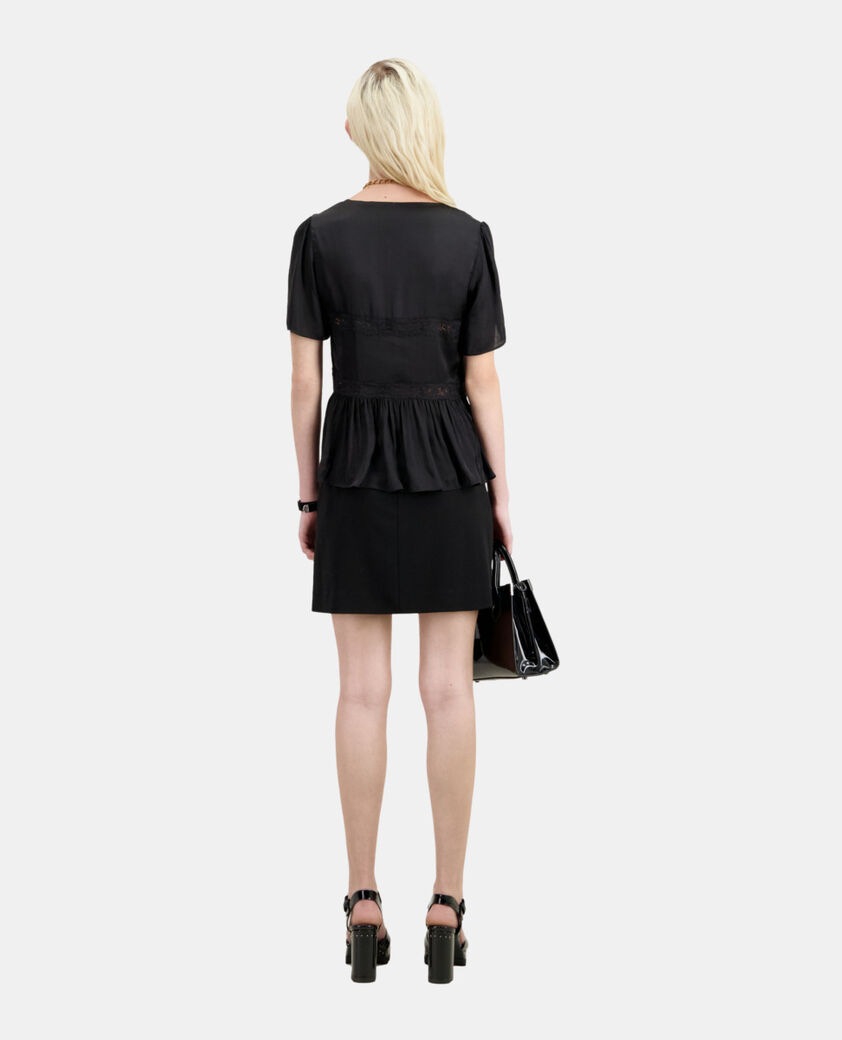 The Kooples WOMEN BLACK black top with lace details