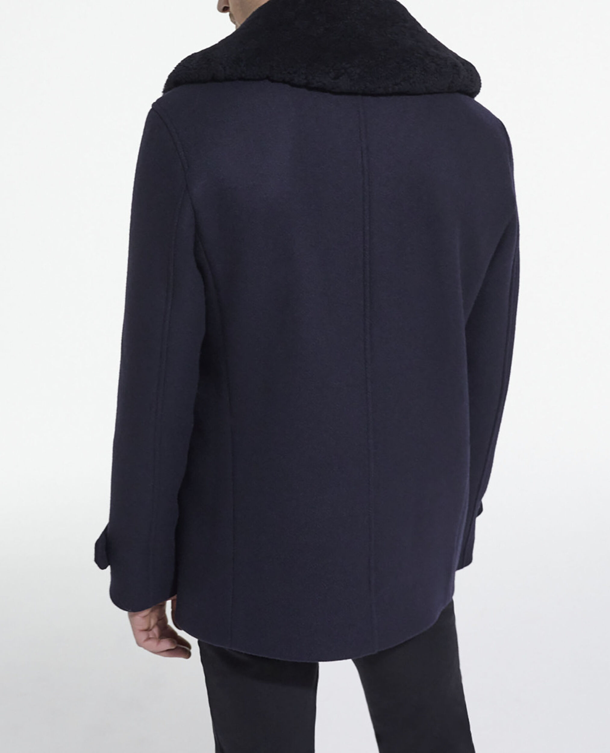 Manteau en laine bleu marine, DARK NAVY, hi-res image number null