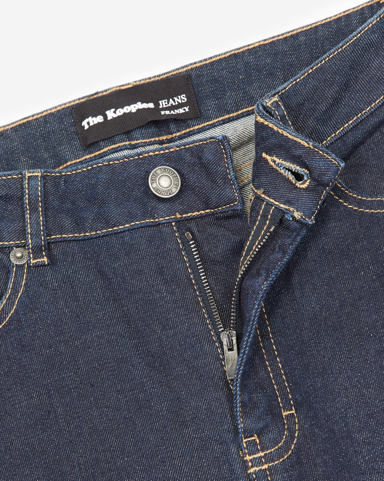 The Kooples DAMEN DARK BLUE dunkelblaue jeans im cropped-stil