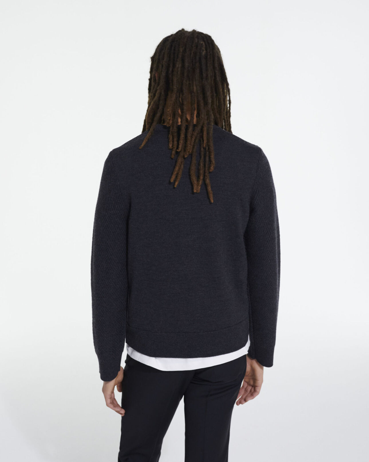 The Kooples MEN BLACK black wool sweater