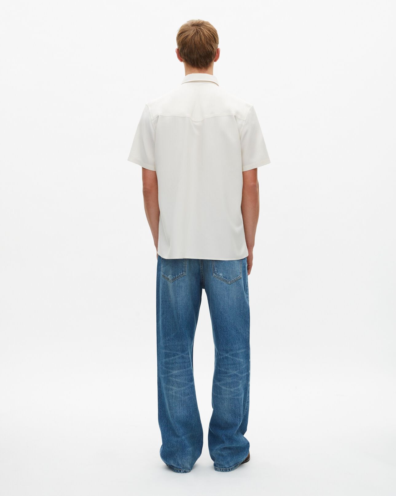 The Kooples HOMME ECRU chemise manches courtes blanche