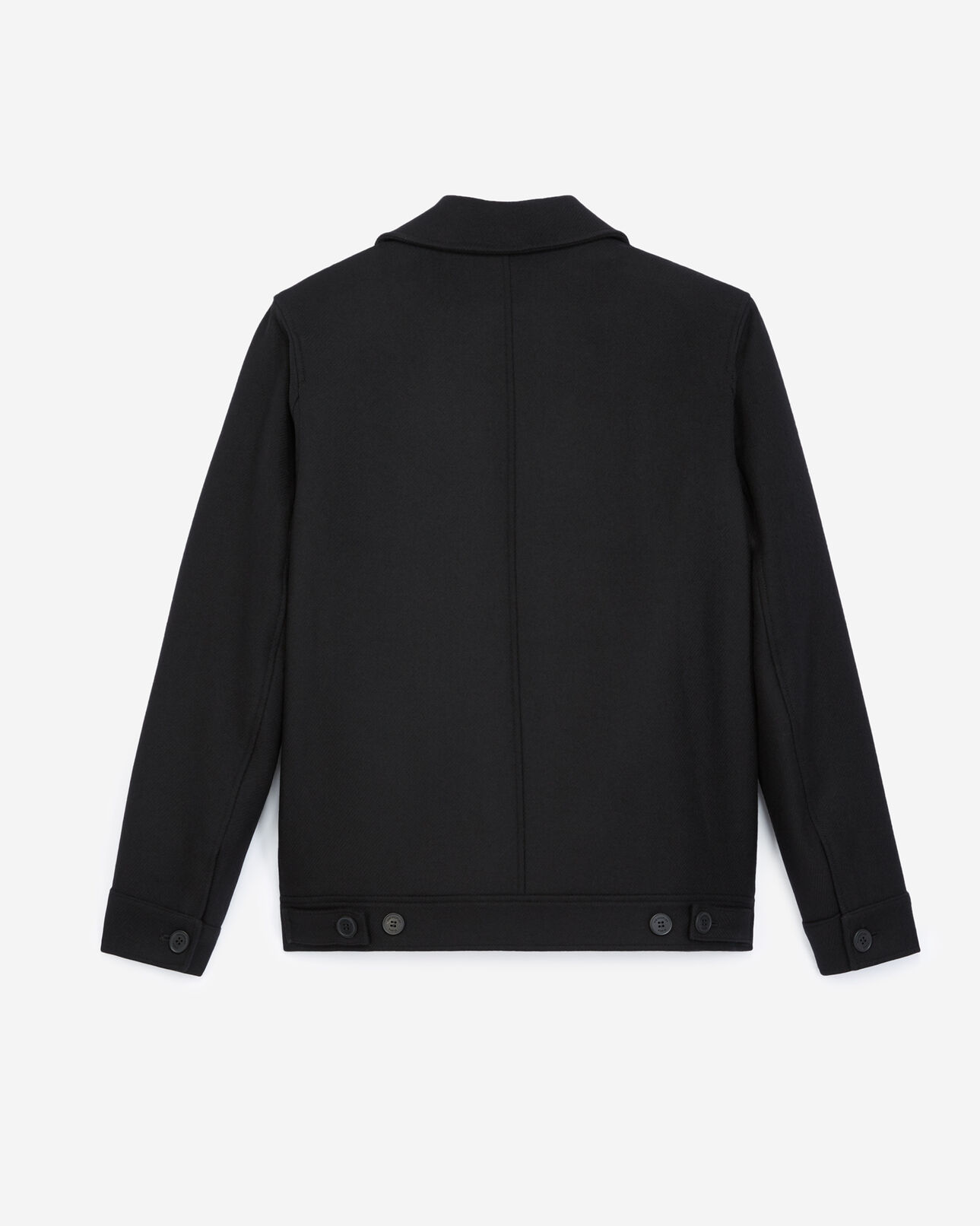 The Kooples HOMBRE BLACK chaqueta lana negra bolsillo pecho
