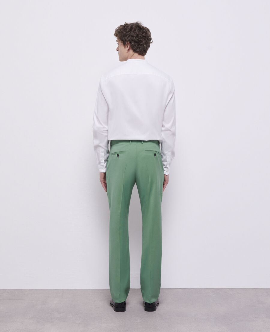 pantalon de costume vert en laine
