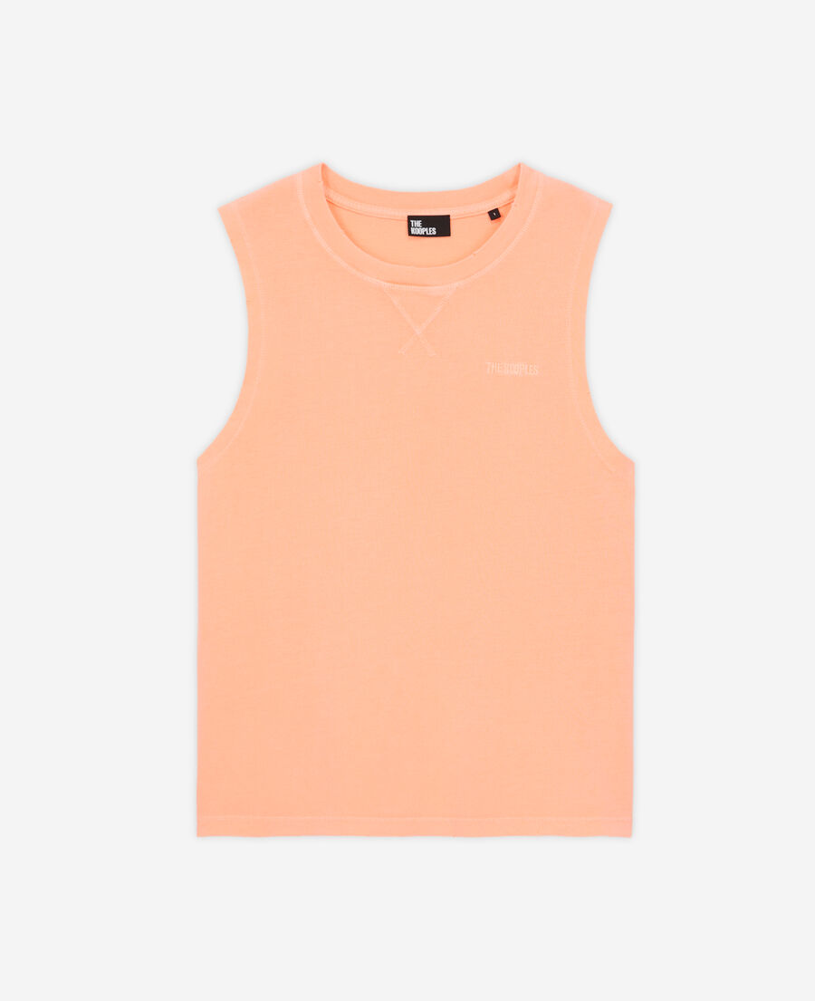 camiseta naranja logotipo para mujer