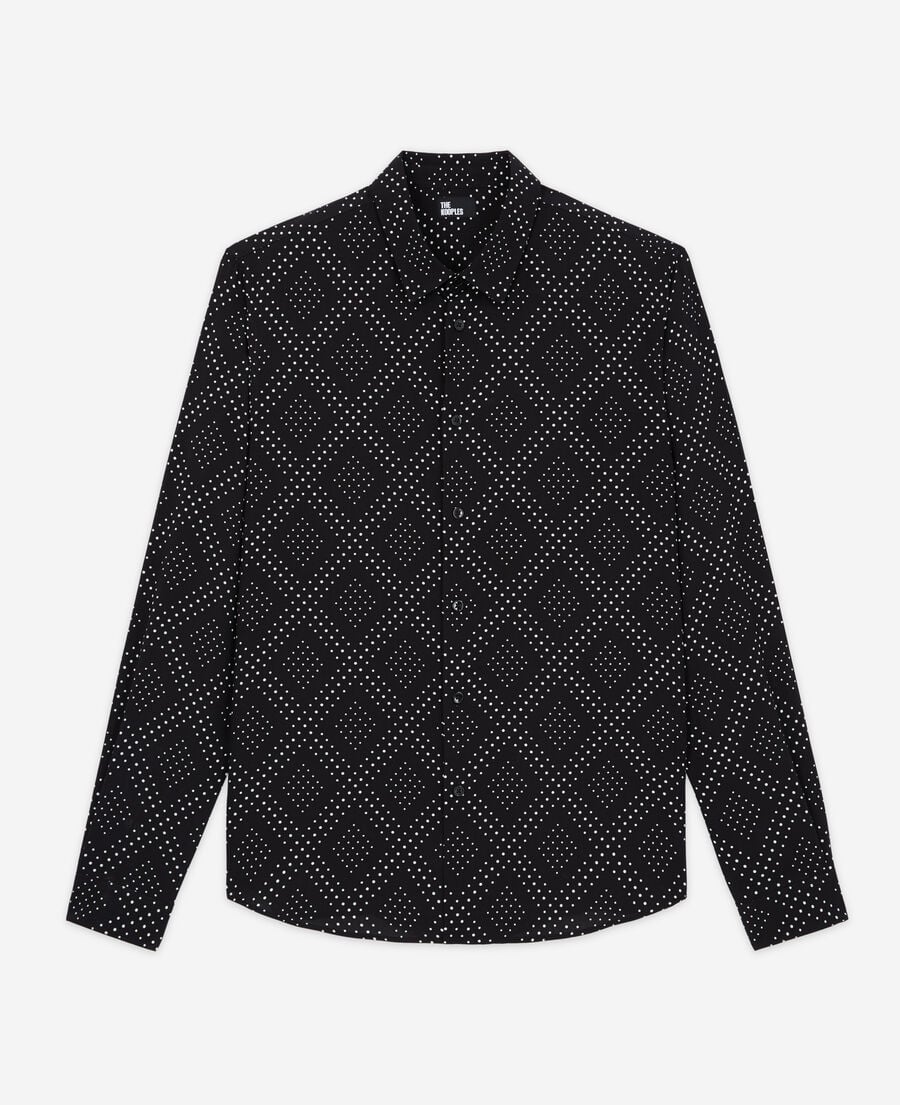 The Kooples HOMME BLACK WHITE chemise col classique imprimée