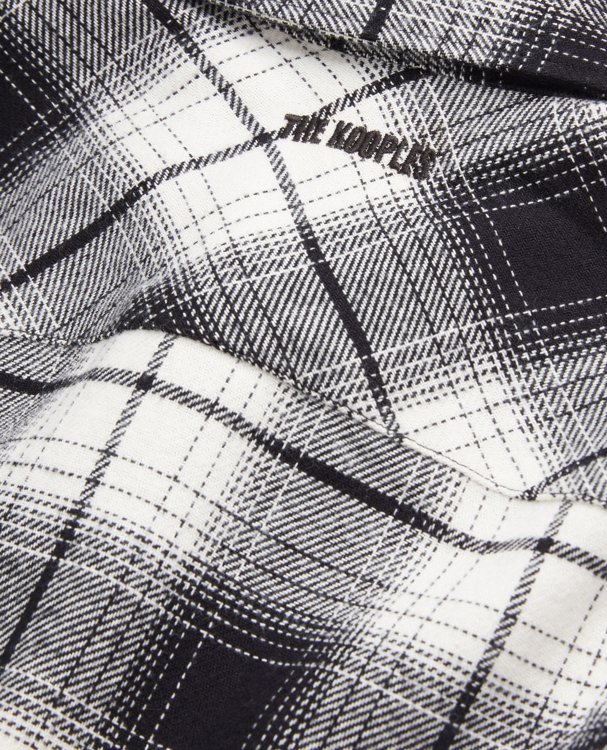 Black and white checkered overshirt, BLACK WHITE, hi-res image number null