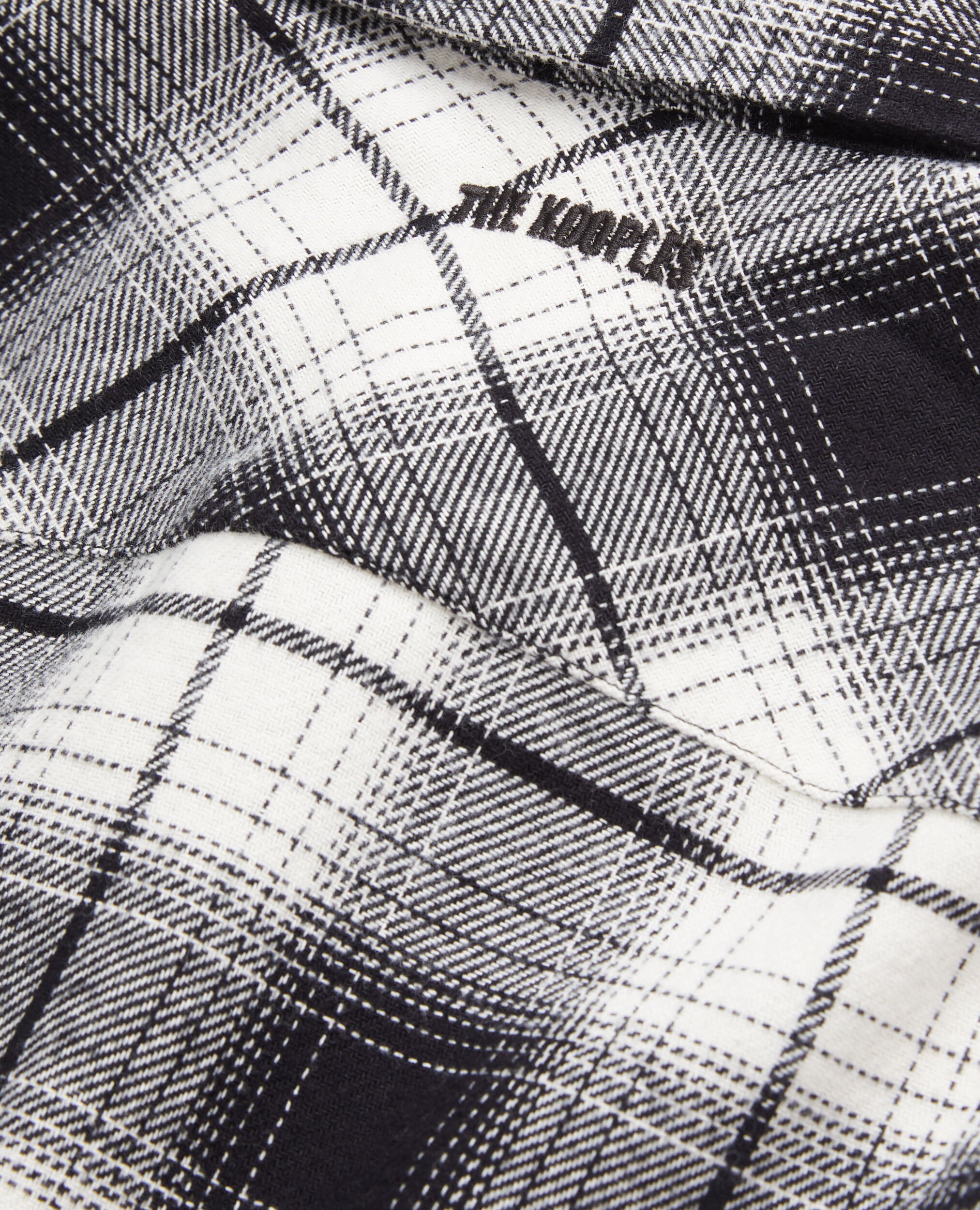 Black and white checkered overshirt, BLACK WHITE, hi-res image number null