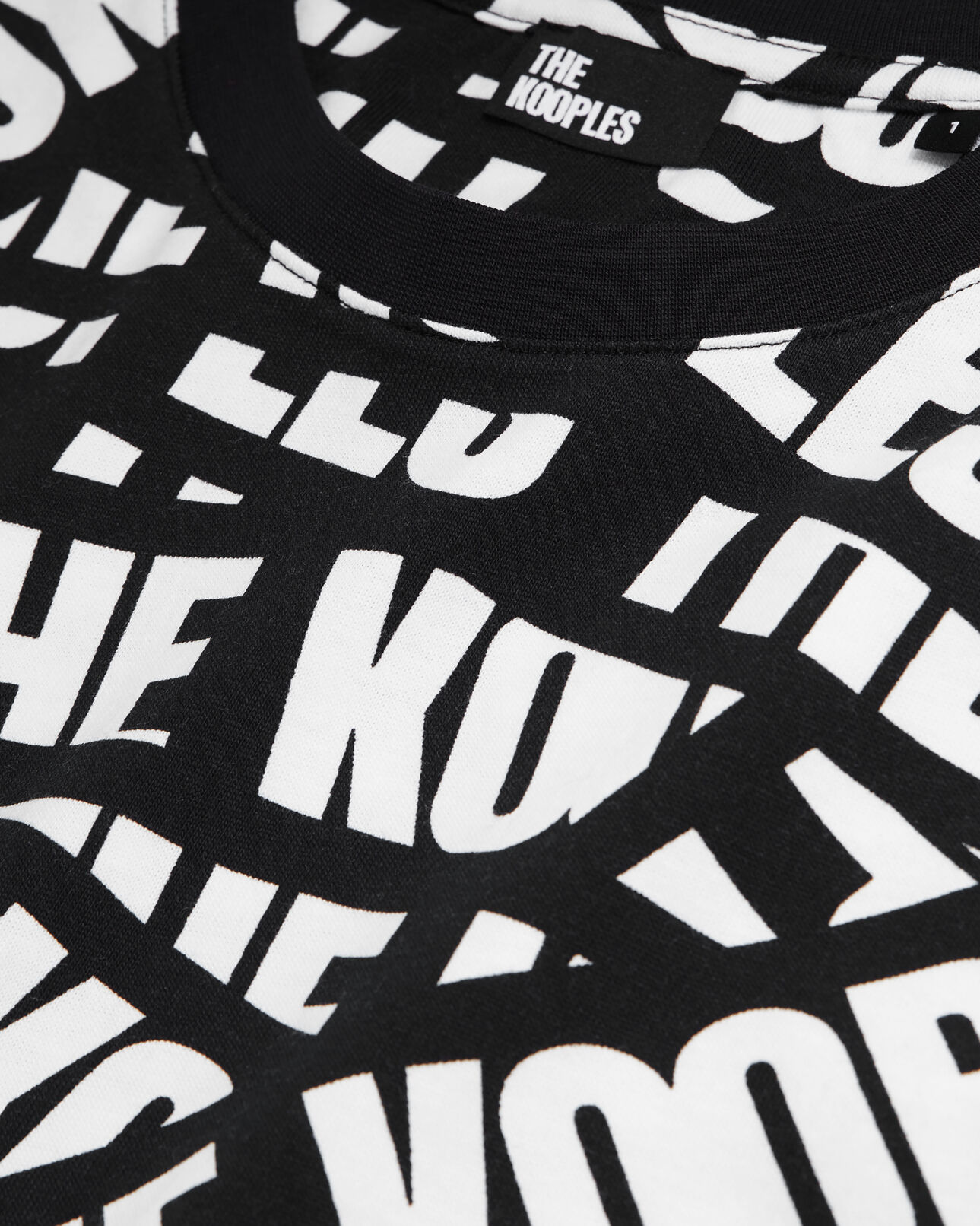 The Kooples WOMEN BLACK / WHITE t-shirt with the kooples logo