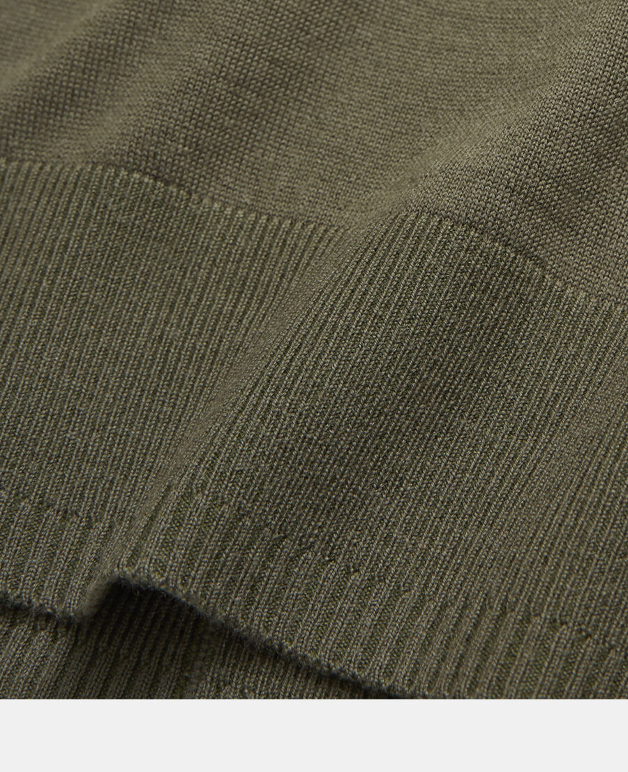 green merino sweater