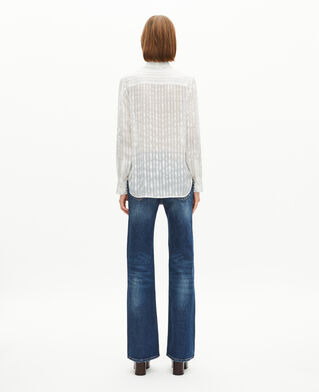 The Kooples F WHITE white silk ruffled shirt