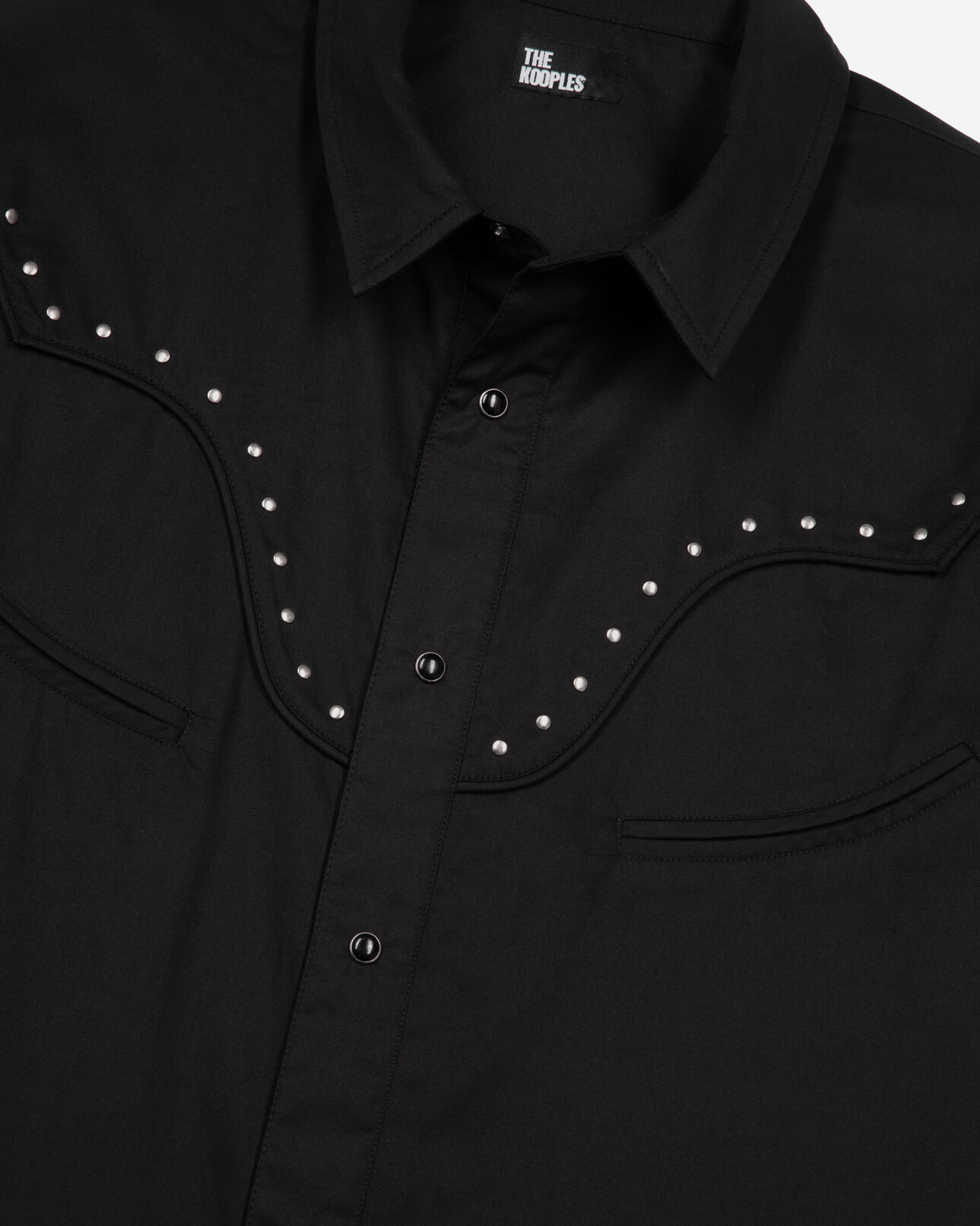 The Kooples HOMME BLACK chemise style western noire