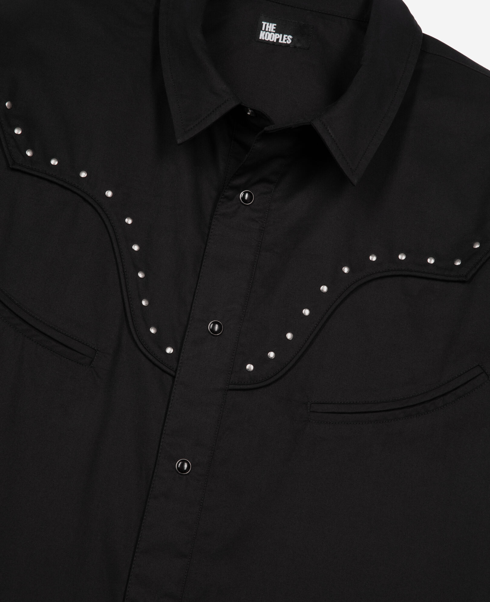 The Kooples HOMME BLACK chemise style western noire