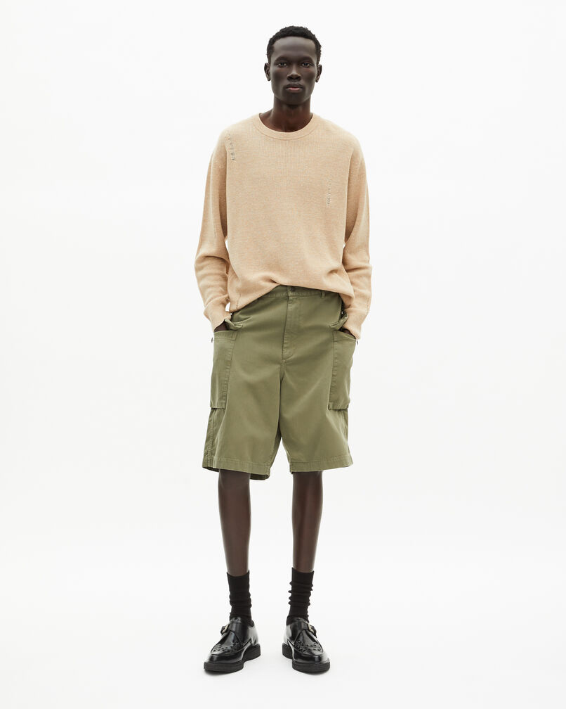 The Kooples MEN KAKI khaki bermuda cargo shorts