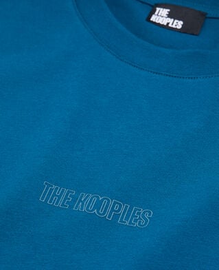 The Kooples H MEDIUM BLUE men's blue t-shirt with logo