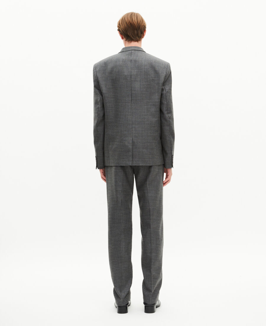 The Kooples HOMME GREY veste de costume en pied de poule noir et gris