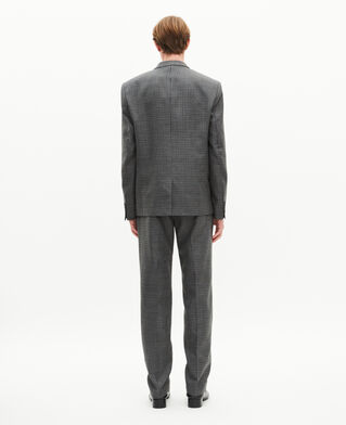 The Kooples HOMME GREY veste de costume en pied de poule noir et gris