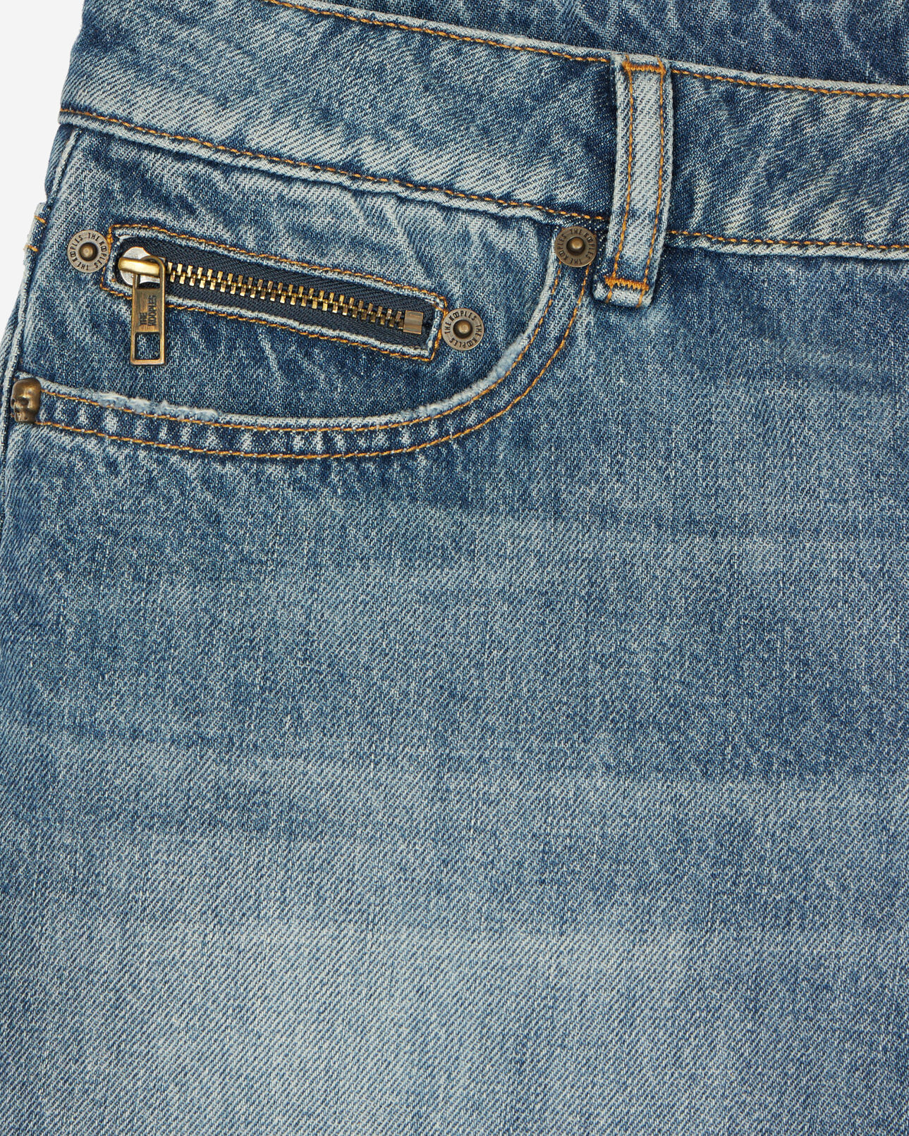 The Kooples WOMEN MEDIUM BLUE blue denim shorts