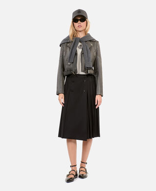 The Kooples F BLACK studded black leather jacket