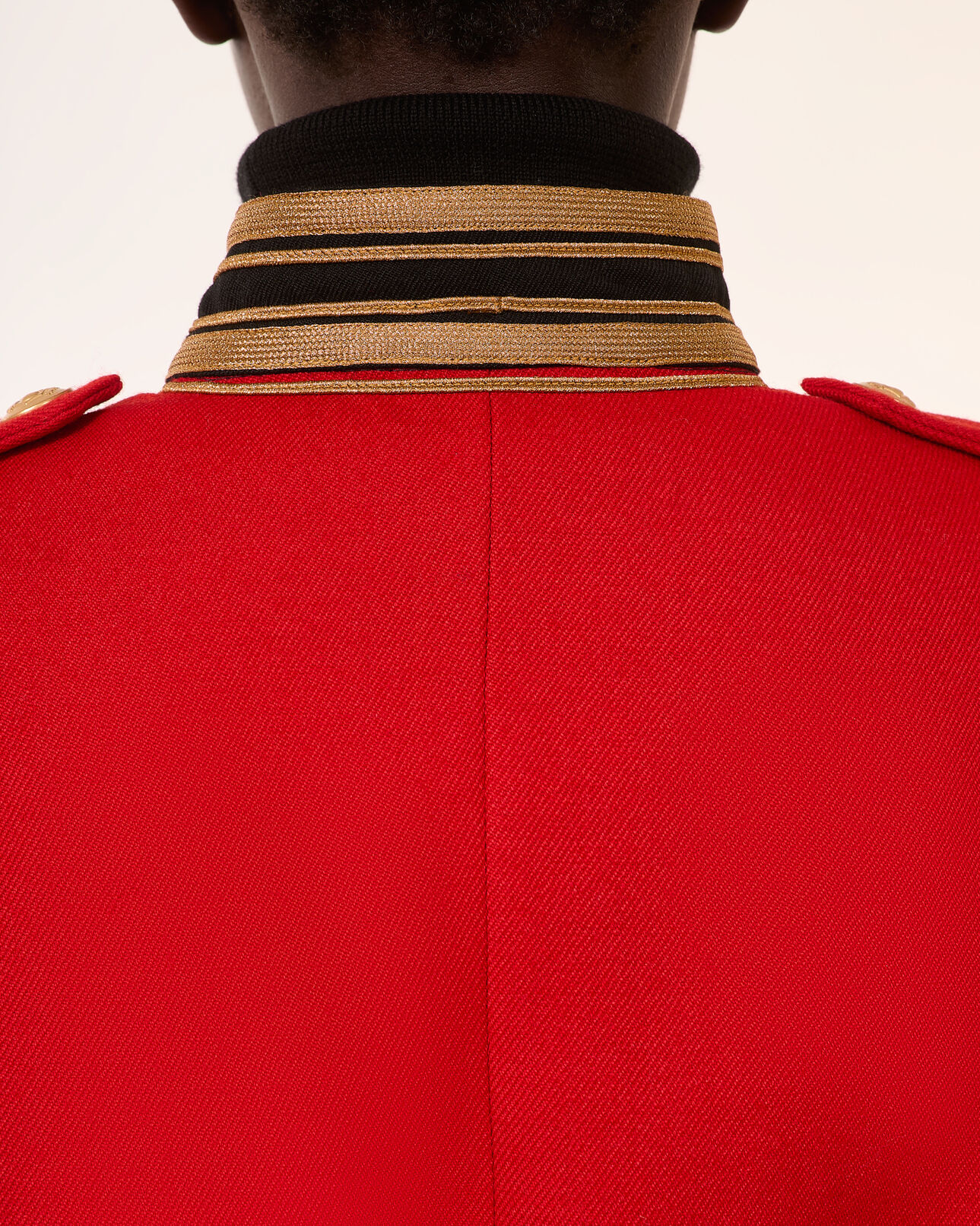 The Kooples FEMME RED veste style officier en laine rouge
