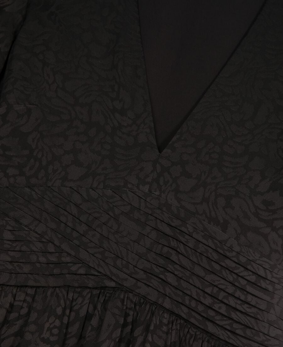 The Kooples F BLACK black jacquard maxi dress