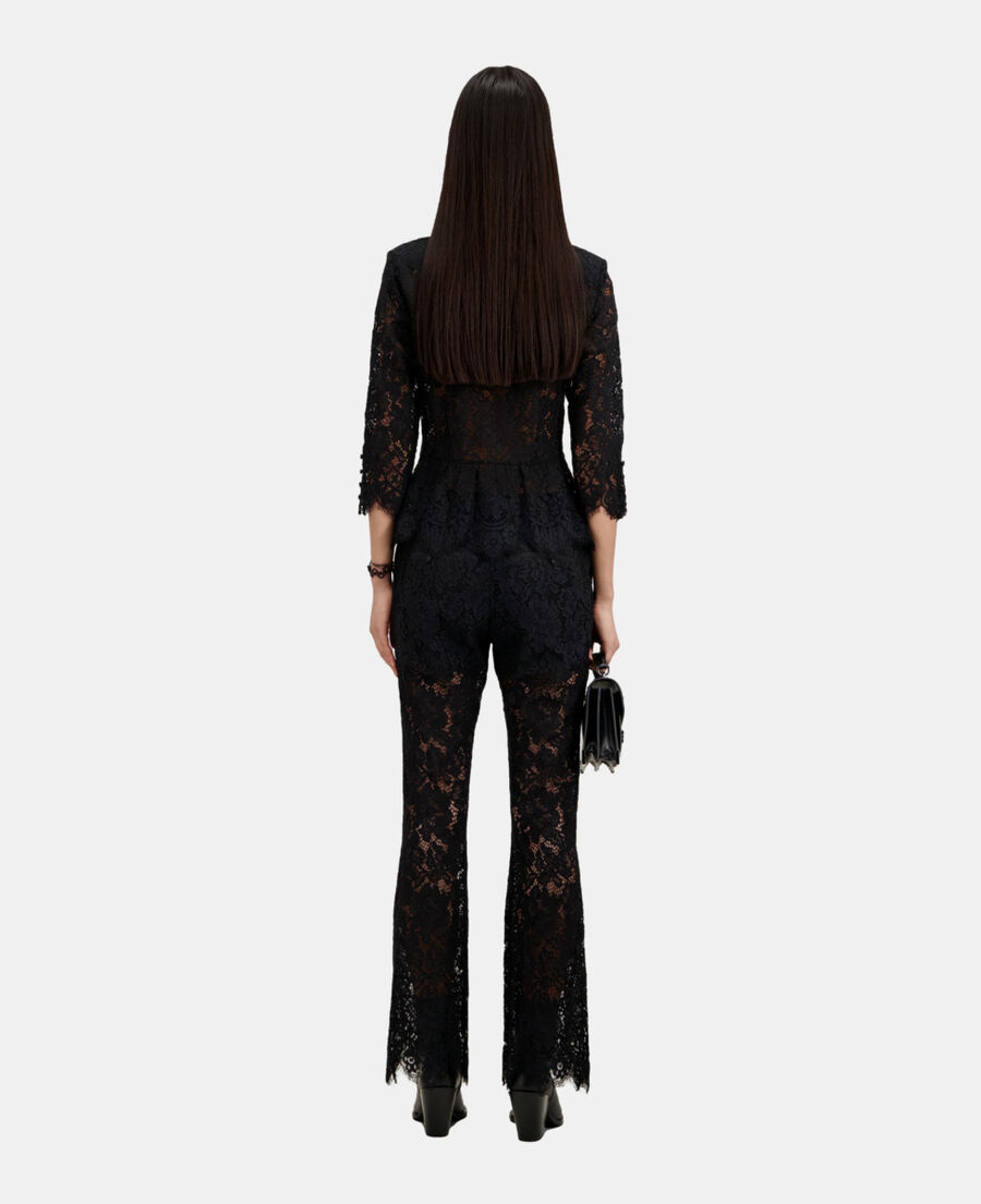 The Kooples F BLACK black lace trousers