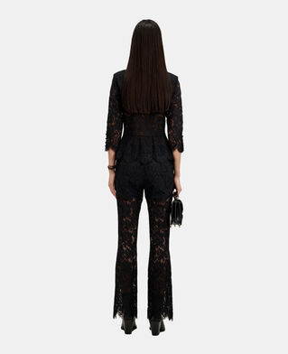 The Kooples F BLACK black lace trousers