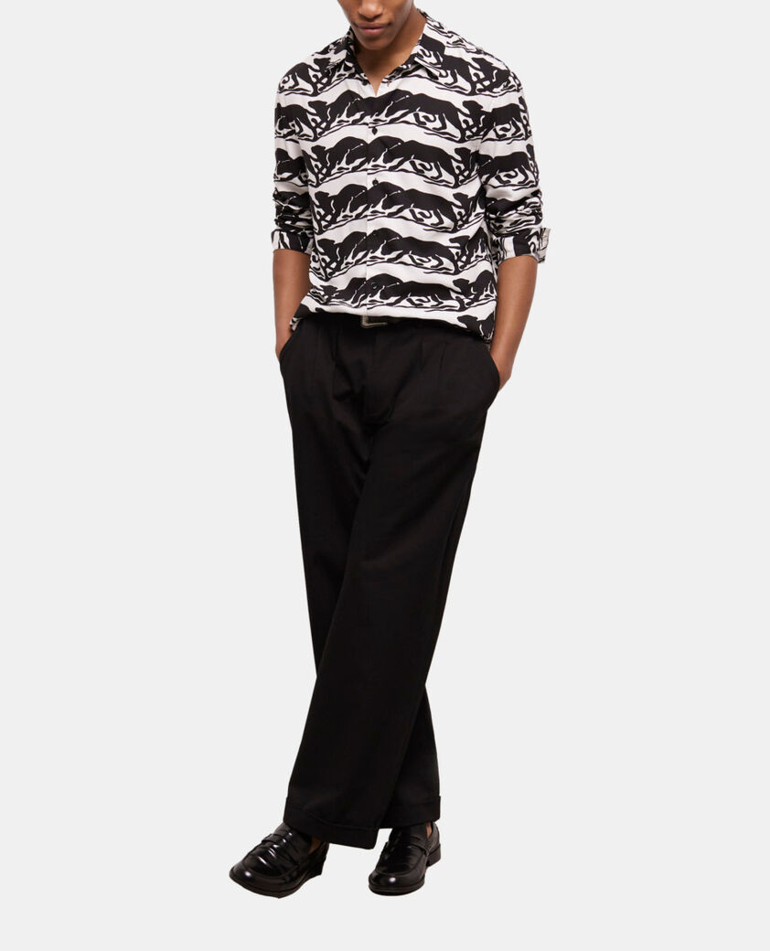 The Kooples HOMBRE BLACK / WHITE camisa estampada