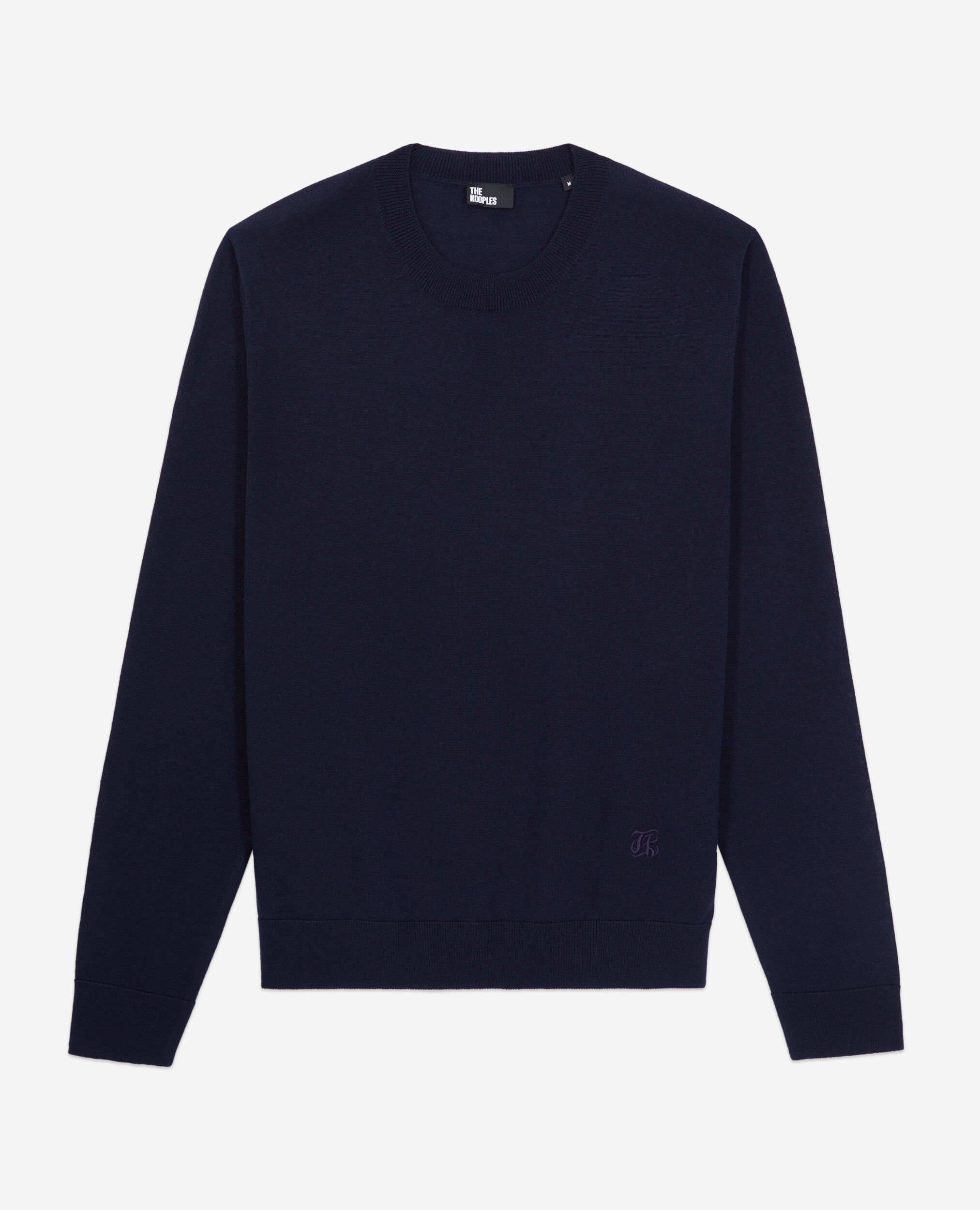 Navy blue merino wool sweater