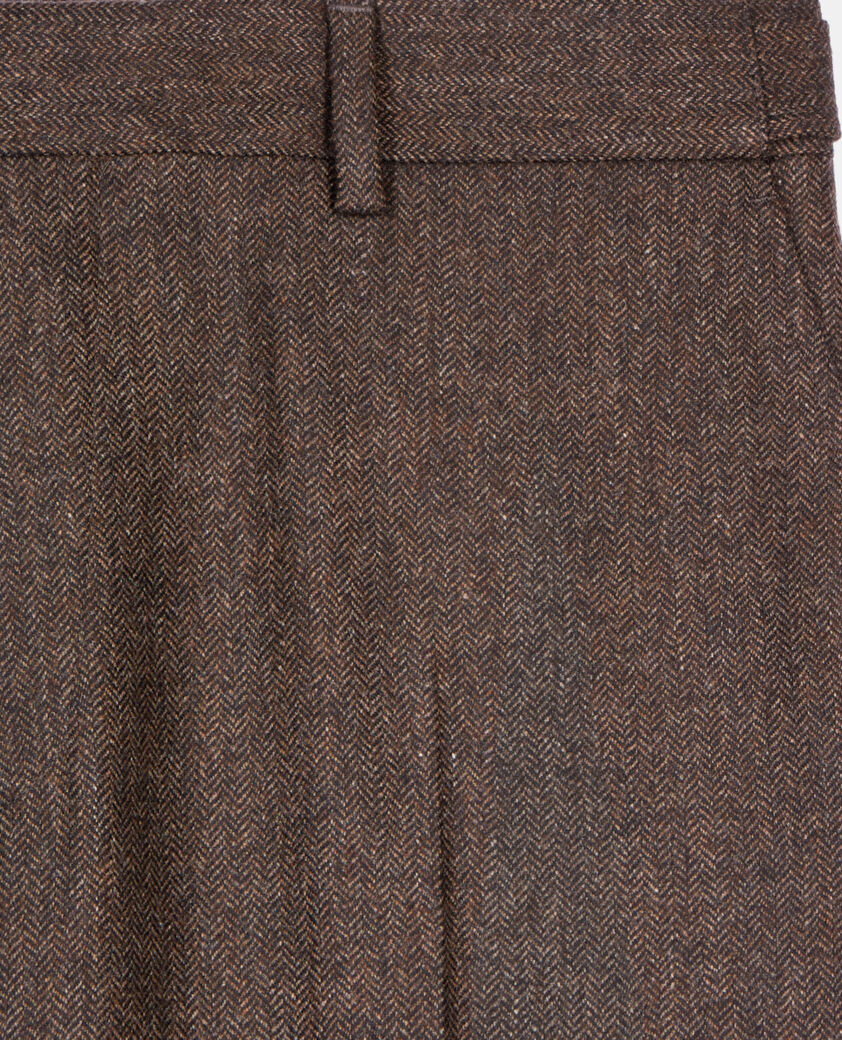 The Kooples HERREN BROWN braune anzughose aus einer wollmischung