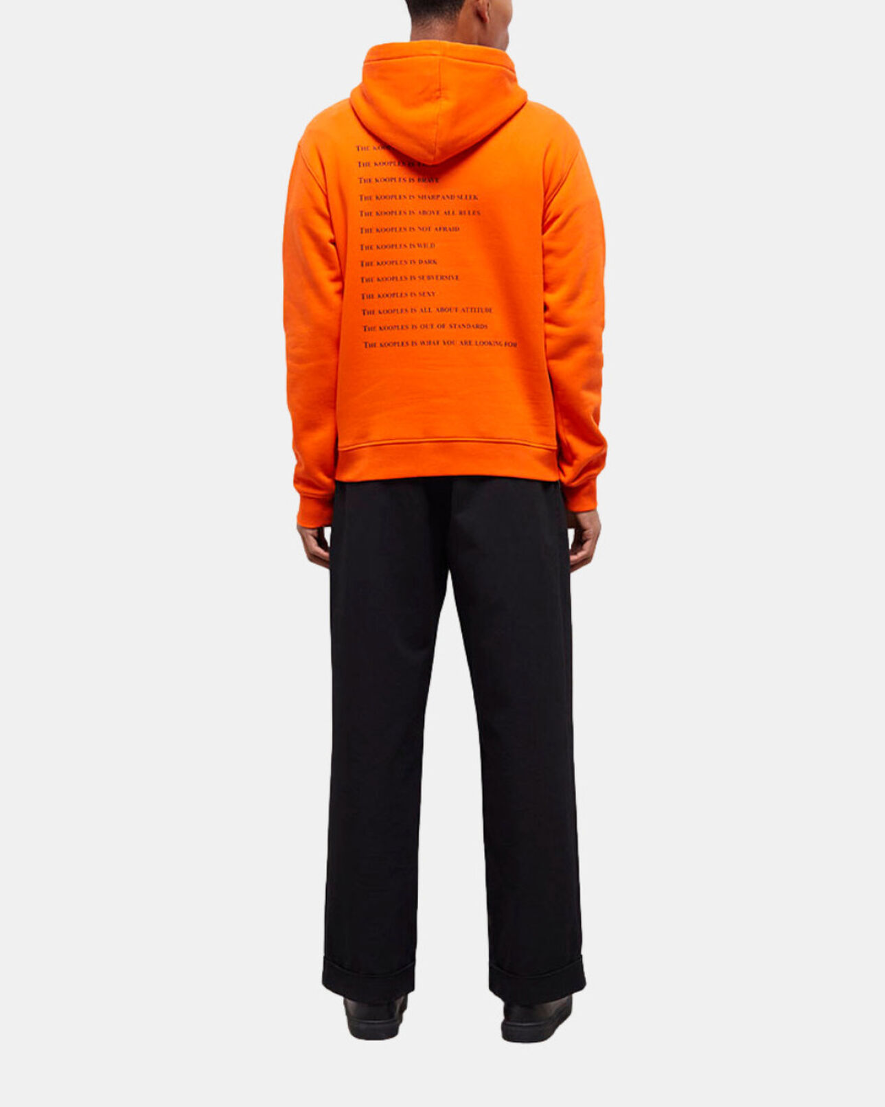 The Kooples HERREN PUMPKIN oranges kapuzensweatshirt mit schriftzug