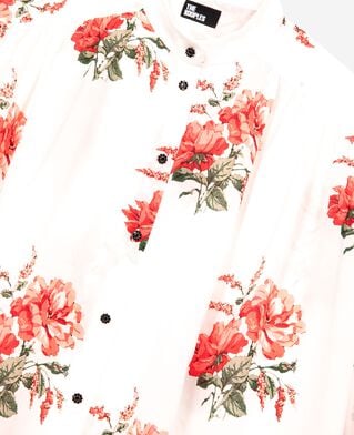 The Kooples FEMME WHITE - RED chemise imprim&eacute; fleuri blanche